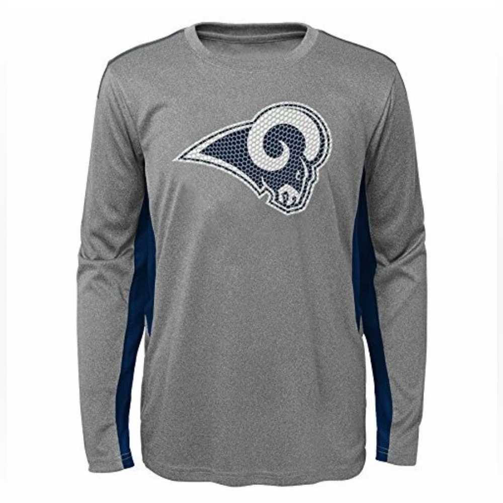 NWT [Gen2] Los Angeles Rams NFL Long-Sleeve Performance Shirt Top Youth S (4)